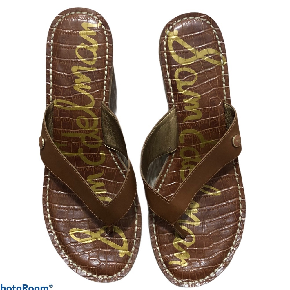 Sam Edelman tan cork wedge sandal Size 9M